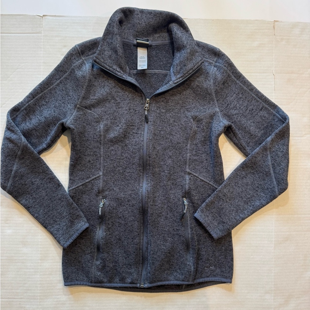 Champion Charcoal Full-Zip Fleece Jacket Size Large